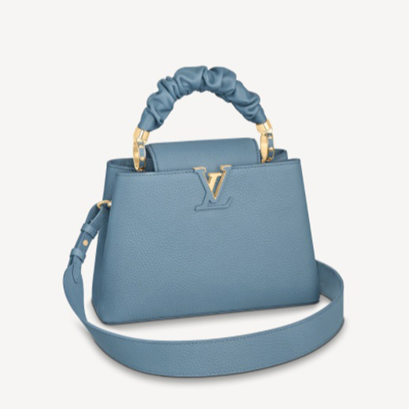 Louis Vuitton CAPUCINES BB Taurillon Leather Bag M58726 Dusk Blue